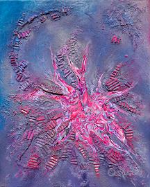 Quadro Astratto Materico Fluid Art 