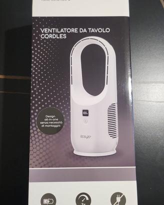 ventilatore cordless da tavolo