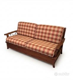 Divano letto con cornice in legno