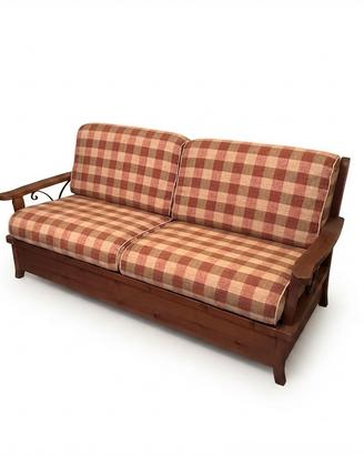 Divano letto con cornice in legno