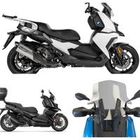 Bmw C 400 X bauletto scarico ammortizzatori plexi