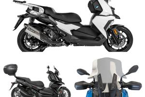 Bmw C 400 X bauletto scarico ammortizzatori plexi