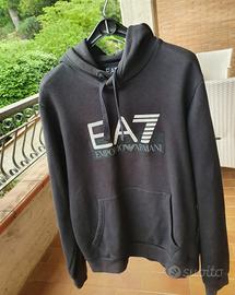 felpa Emporio Armani nera con cappuccio uomo