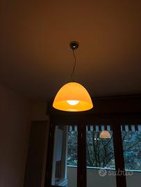 2 Lampadario Arancione e Bianco