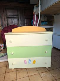 CASSETTIERA E FASCIATOIO CAMERETTA BAMBINI