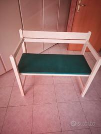 panchina legno e Alcantara 