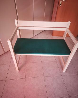 panchina legno e Alcantara 