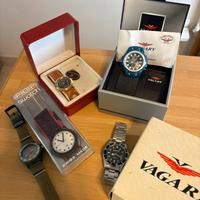 5 orologi marchi vari amco veba, vagary, swatch