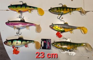 Lotto 6 esche luccio Fox Rage Replicant 23cm