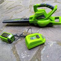 POTENTE SOFFIATORE A BATTERIA GREENWORKS 40 VOLT 
