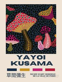 poster Yayoi Kusama Wallart formato A3 japan stile