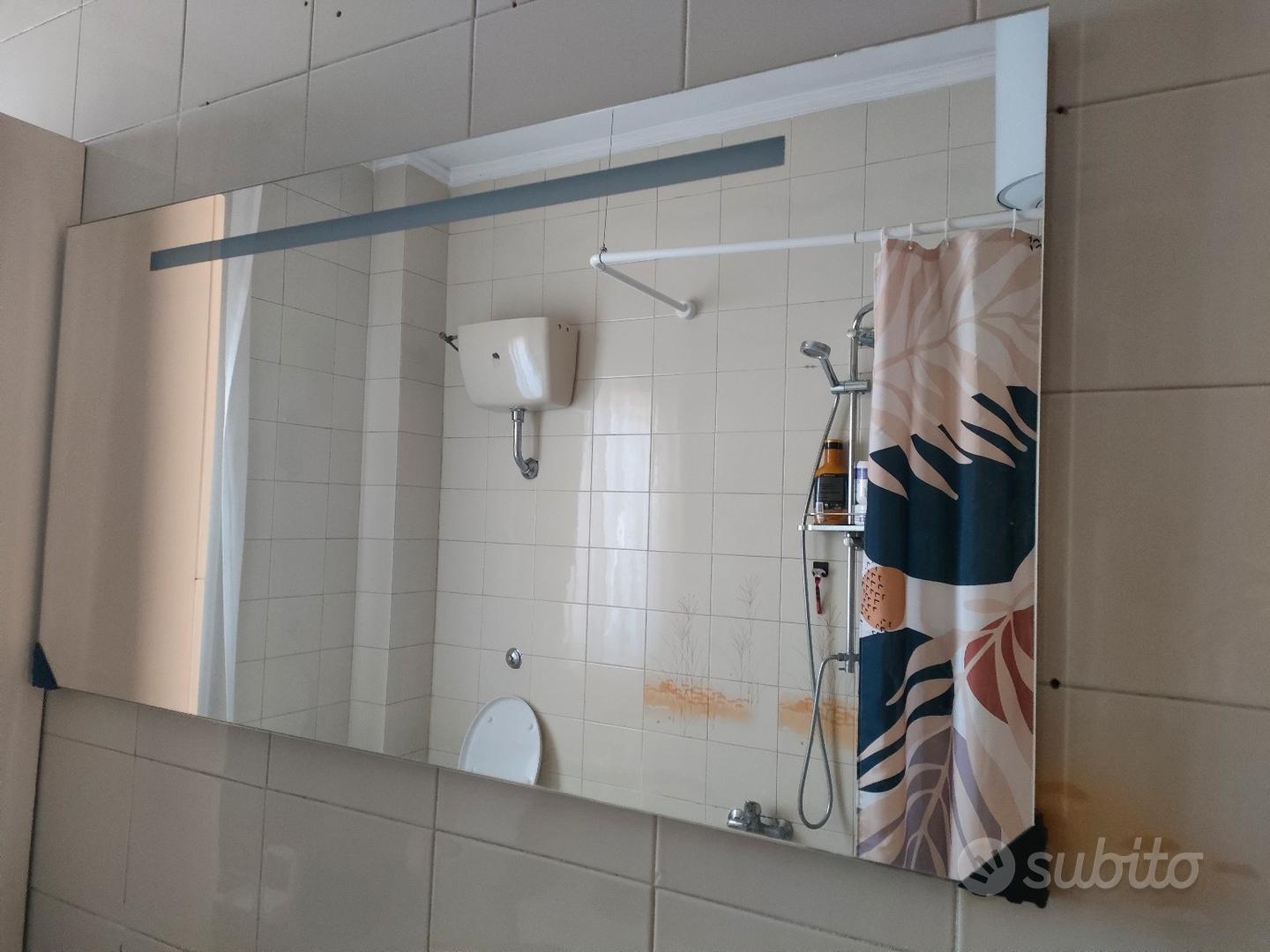 STYLE GLASS Specchio da Bagno Rettangolare ATENA 120 x 60 cm, Made in  Italy, Spessore Vetro 4mm, Kit Fissaggio Murale Incluso