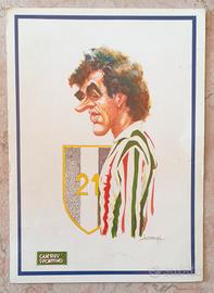 Michel Platini 21° Scudetto Juventus cartolina 
