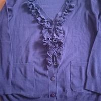 Cardigan viola con rouge donna  TG  L /XL 