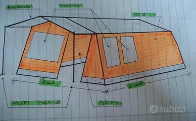 Tenda da campeggio a Casetta 5 posti