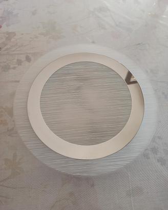 Lampadario in vetro circolare opaco 