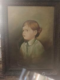 Quadro anni 50/60 olio cornice vintage schic 