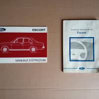 Ford Escort 2 libretti USO MANUTENZIONE