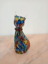 Gatto in vetro di murano 