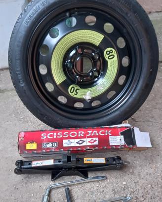 ruotino 125/70 r16 vw audi crick e chiave