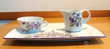 Set vintage da caffè dipinto a mano 