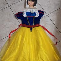vestito Biancaneve cn Parrucca 