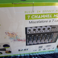 Mixer 7 canali con effetti usb bluetooth ecc