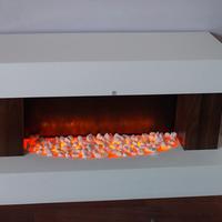 caminetto elettrico bianco e marrone 