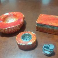 set anni 60 Posacenere, Accendino, Portasigarette