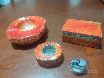 set anni 60 Posacenere, Accendino, Portasigarette