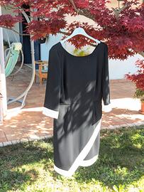 Abito Revó NUOVO Made in Italy - Nero/Bianco - Tg 