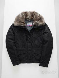 Cappotto Blauer donna con pellicia nero Originale