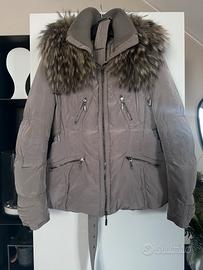 Piumino donna 18.70 vera piuma con pelliccia tg 42