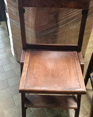 26 sedie in legno anni 30/40 con inginocchiatoio 