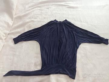 maglia a maniche lunghe blu