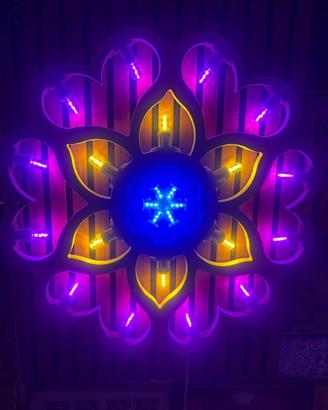 Lampada/Rosone Led Multicolore da Parete