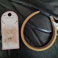 Cerchietto e due spille per capelli bimba 