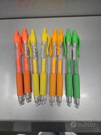 8 penne Pilot G2 a gel colori neon