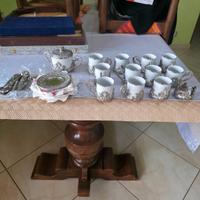 Set tazzine caffè  in ceramica e argento 800
