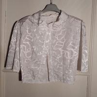 Camicia da donna con motivi optical tono su tono