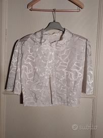 Camicia da donna con motivi optical tono su tono