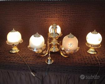 lampadario e due lumi 