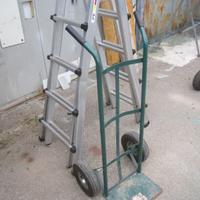 SCALA MULIFUNZIONE IN ALLUM ALTEZ-285+CARRELLO-ME