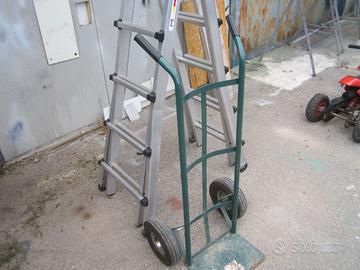 SCALA MULIFUNZIONE IN ALLUM ALTEZ-285+CARRELLO-ME