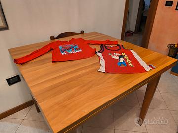 canotta popeye e maglietta spiderman 