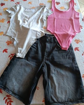 Completo Jorts e due body donna