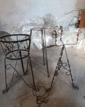 porta vasi Vintage in ferro 
