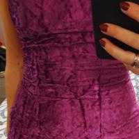 vestito velluto viola