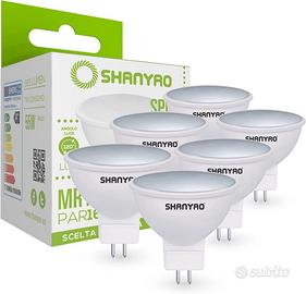Shanyao LED Faretto,Lampadine GU5,3 LED MR16 12V,