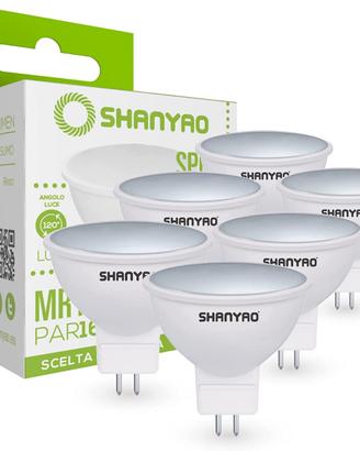 Shanyao LED Faretto,Lampadine GU5,3 LED MR16 12V,